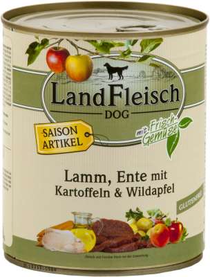 LandFleisch Dog Pur Rinderherzen & Nudeln 800g kaufen | Futterbutze.de