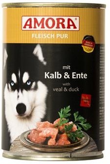 *** AMORA Fleisch Pur mit Kalb & Ente - 400g Dose [*** AUSLAUFARTIKEL]