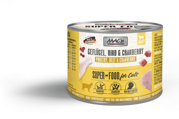 MACs CAT - Geflügel, Rind & Cranberry 200g