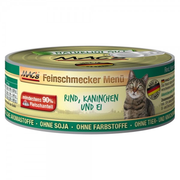 *** MACs Cat Rind & Kaninchen - 100g Dose [*** AUSLAUFARTIKEL]