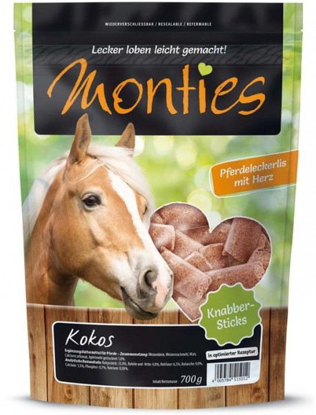 Allco Monties Kokos Sticks - 700g Beutel