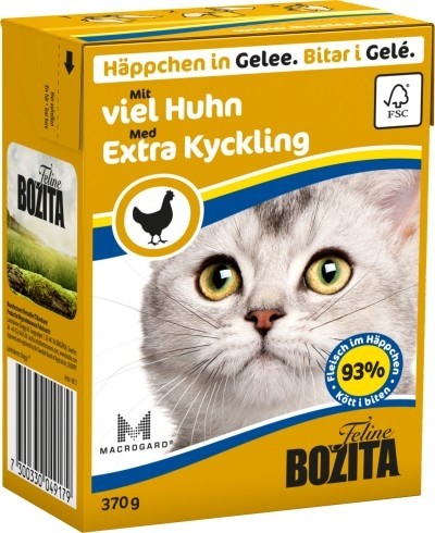 Bozita Cat Tetra Recard Häppchen in Gelee mit viel Huhn 370g