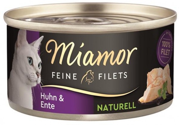 Miamor Feine Filets Naturell Huhn & Ente 80g