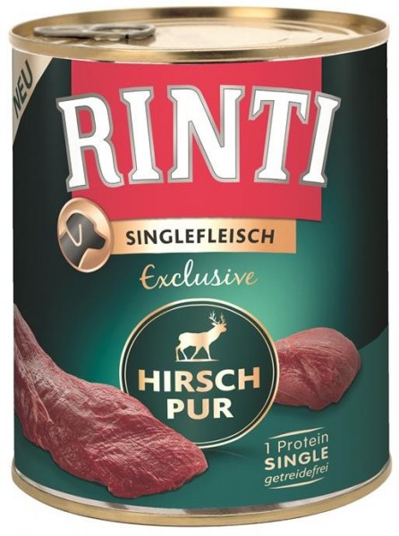 RINTI Singlefleisch Exclusive Hirsch Pur 800g
