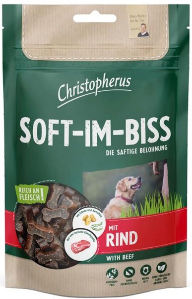 Christopherus Dog Snacks Soft-Im-Biss mit Rind 125g