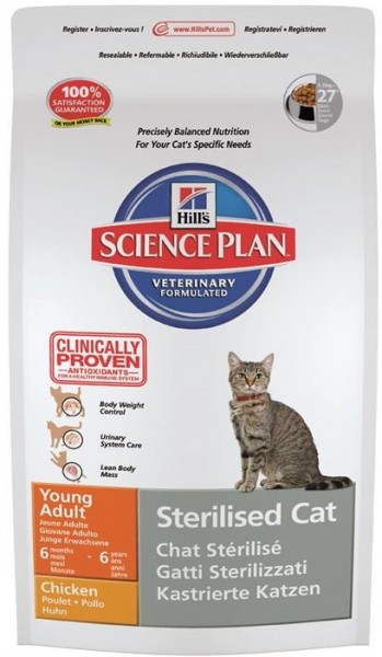 Hills Science Plan Katze Young Adult Sterilised Cat Huhn - 1,5kg Beutel
