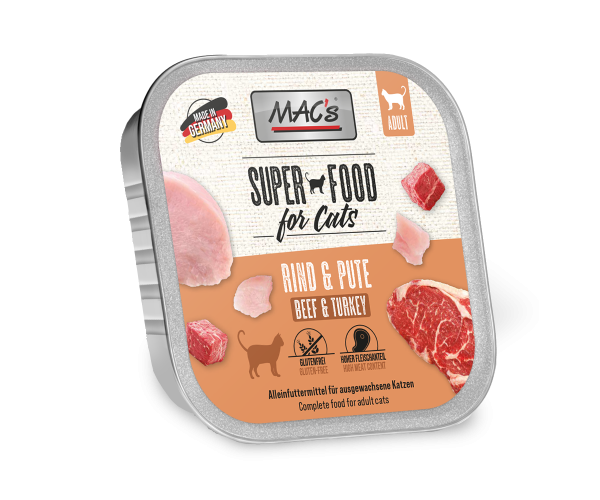 MACs CAT - Rind & Pute 100g Schale
