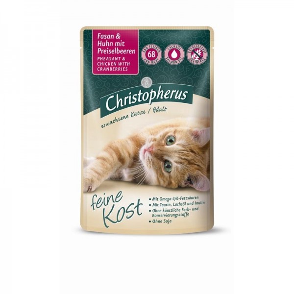 Christopherus Katze Pouch Adult - Fasan + Huhn mi