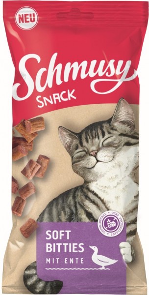 Schmusy Snack Soft Bitties mit Ente - 60g Beutel