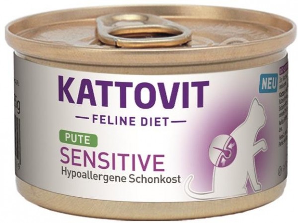 Kattovit Feline Diet - Sensitive mit Pute - 85g Dose