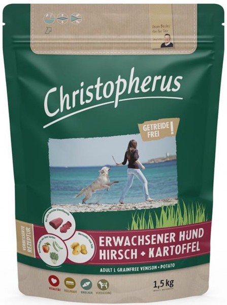 Allco Christopherus Erwachsener Hund Hirsch+Kartoffel - 1,5kg Frischebeutel