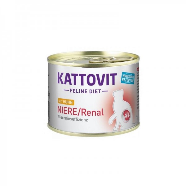 Kattovit Feline Diet - Niere/Renal mit Huhn - 185g Dose