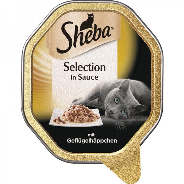 Sheba Schale Selection in Sauce mit Geflügelhäppchen 85g