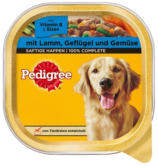 *** Pedigree Portionsschale Lamm & Geflügel - 300g Schale [*** AUSLAUFARTIKEL]