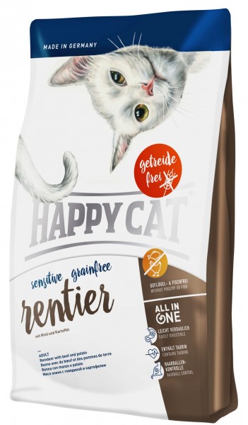 Happy Cat Sensitive Grainfree Rentier 4 kg