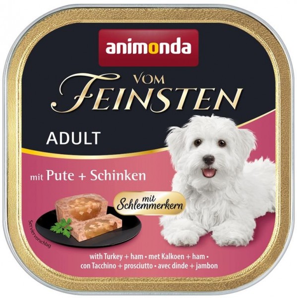 Animonda Dog vom Feinsten Schlemmerkern mit Pute & Schinken 100g Schale