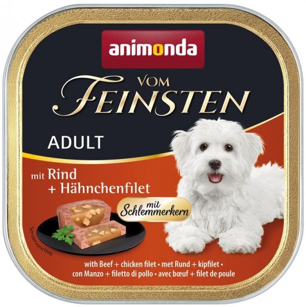 Animonda vom Feinsten Schlemmerkern mit Rind & Hähnchen - 150g Schale