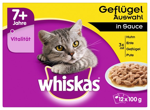 Whiskas Portionsbeutel Multipack 7+ Geflügelauswa