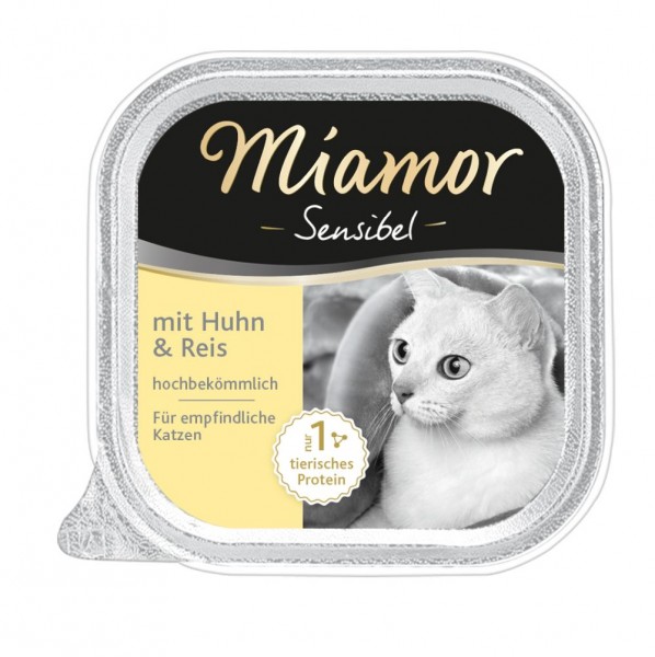 Miamor Schale Sensibel Huhn & Reis 100g