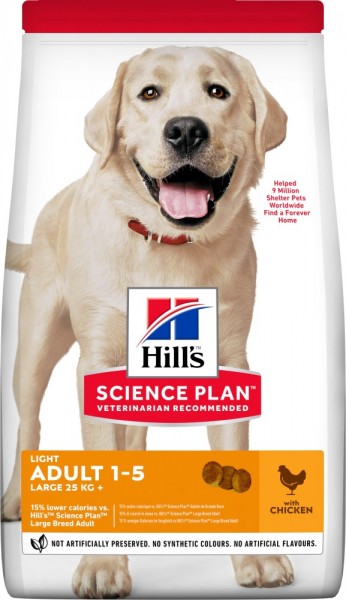 Hills Science Plan Hund Adult Light Large Breed Huhn - 14kg Sack