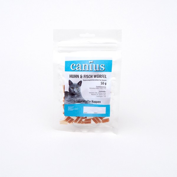 Canius Cat Huhn und Fisch Würfel 50g