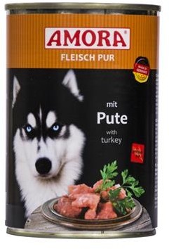 AMORA Fleisch Pur mit Pute - 400g Dose