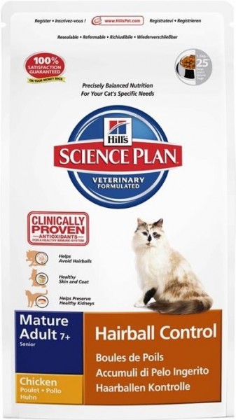 Hills Science Plan Katze Mature Adult 7+ Hairball Indoor - 1,5kg Beutel