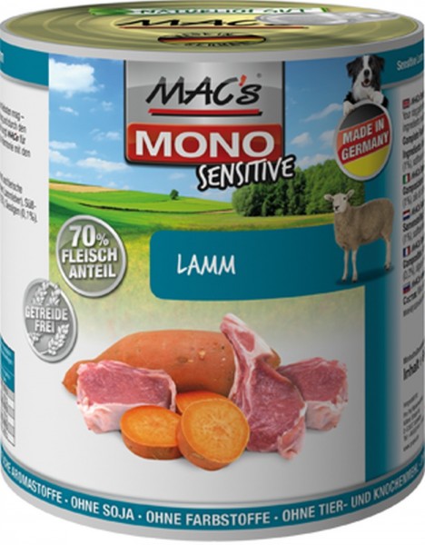 MACs Dog Sensitive Lamm - 800g Dose