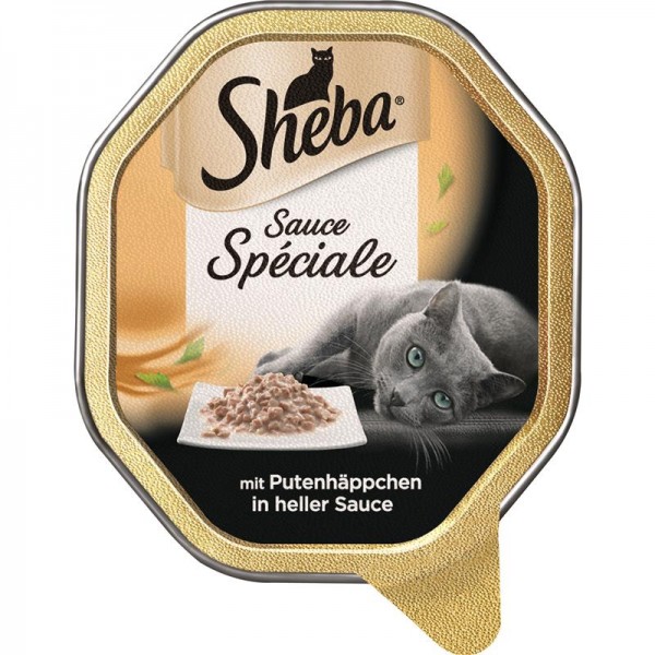 Sheba Schale Speciale mit Putenhäppchen in heller Sauce 85g