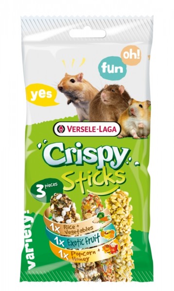 Versele-Laga Crispy Sticks Allesfresser Triple Variety Pack - 160g Beutel