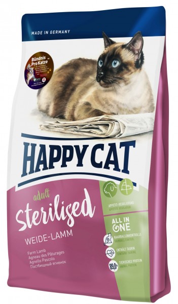 Happy Cat Supreme Sterilised Weide-Lamm 10kg