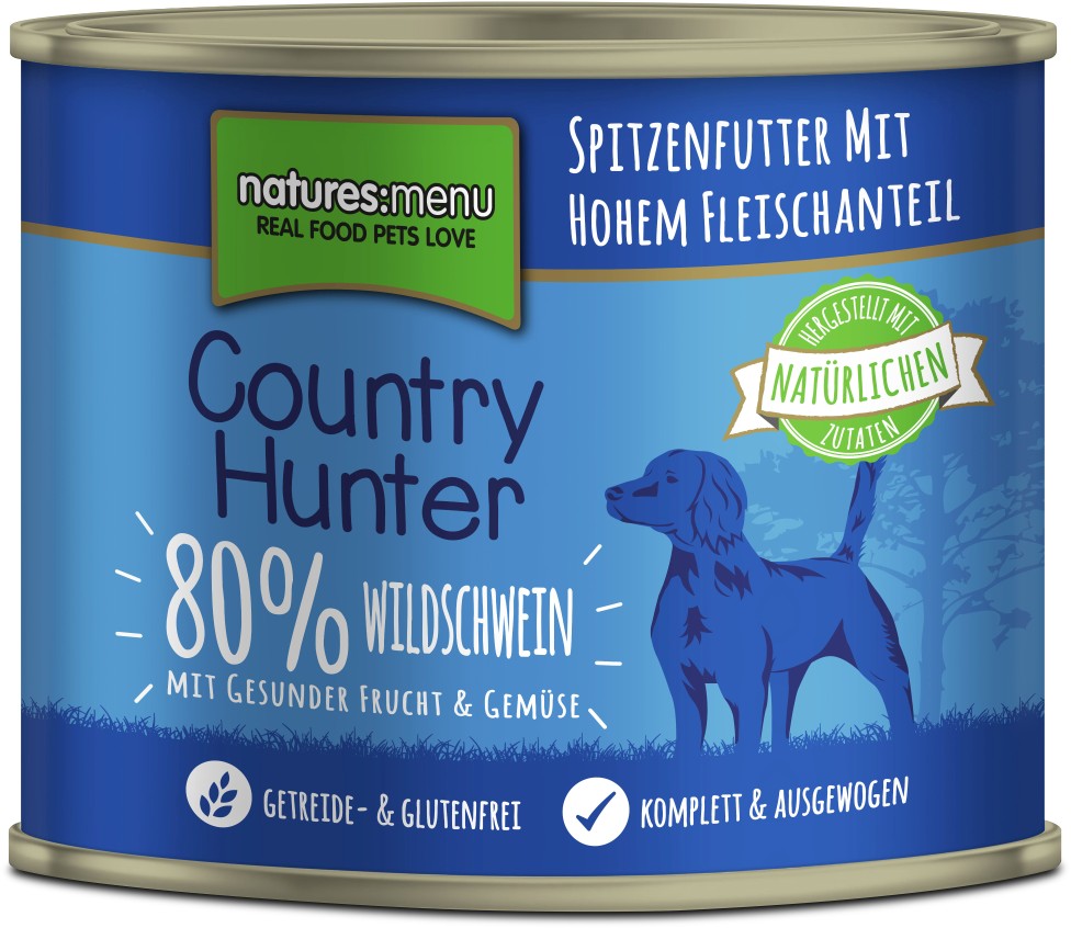 Country Hunter Dog Dose 80% Wildschwein 600g | Dosen | Nassfutter |  Hund  | Futterbutze.de
