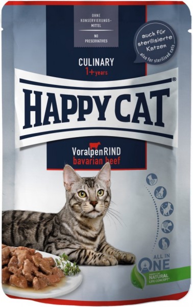 Happy Cat Pouch Culinary Voralpen Rind 85g