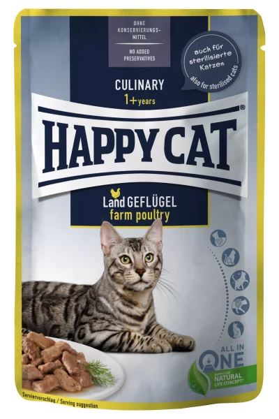 Happy Cat Pouch Culinary Land Geflügel 85g
