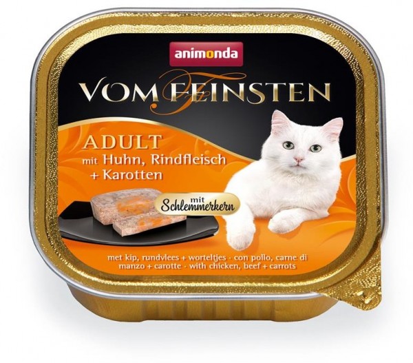 Animonda Vom Feinsten Cat - Schale mit Schlemmerkern mit Huhn, Rindfleisch 100g