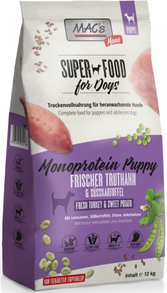 MACs Dog Mono Puppy Truthahn - 12 kg Sack