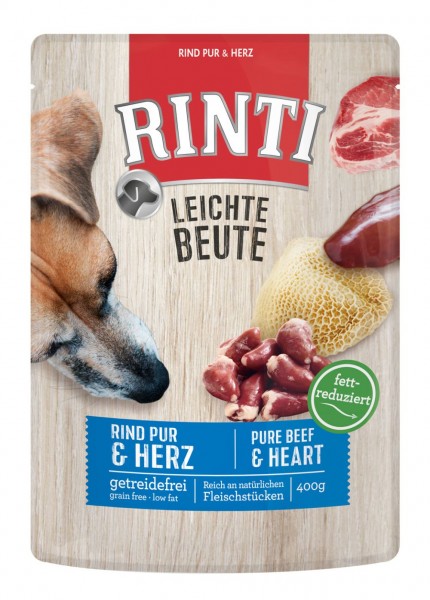 RINTI Leichte Beute Rind Pur + Geflügelherzen 400g