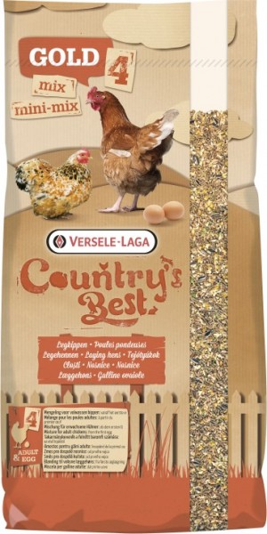 Versele-Laga - Countrys Best GOLD 4 MINI Mix mit 2 mm Legepellets 20kg