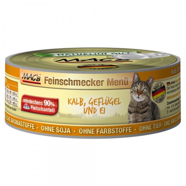 Macs Cat Kalb, Geflügel & Ei 100g Dose