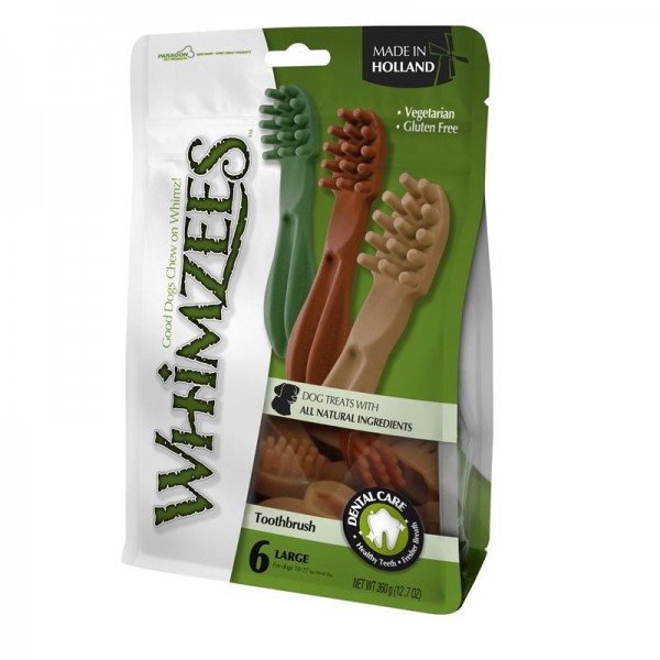 Whimzees Toothbrush/Zahnbürste L 360g / 6 Stück