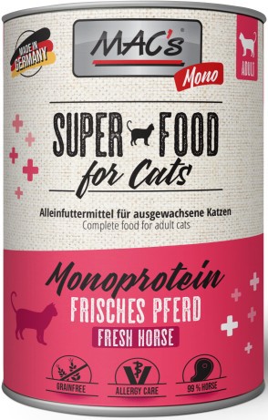 MACs Cat Mono Katzennassfutter mit Pferd, 400g Dose