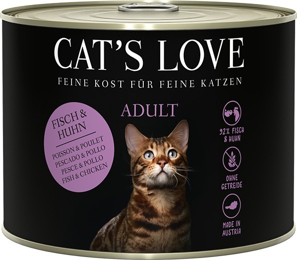 CAT´S LOVE Lachs & Huh Pur 200g Dose