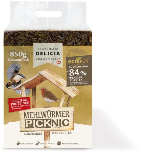 DELICIA Mehlwürmer Picknic - Vakuumpacks 0,85kg