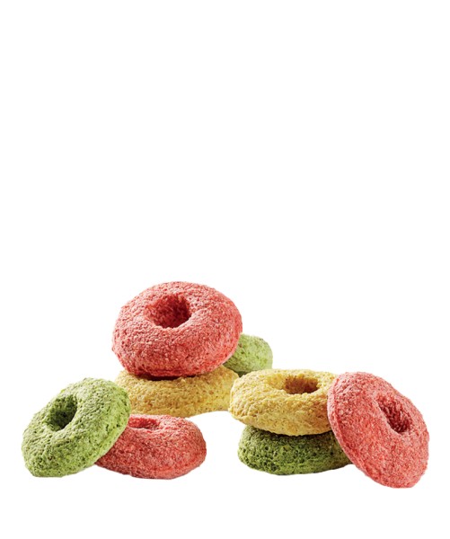 Versele-Laga Crispy Crunchies-Obst Kringel-Loops für Kaninchen, Mäuse, Hamster und Ratten, 75g