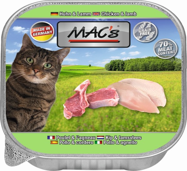 MACs Cat Huhn & Lamm - 85g Schale