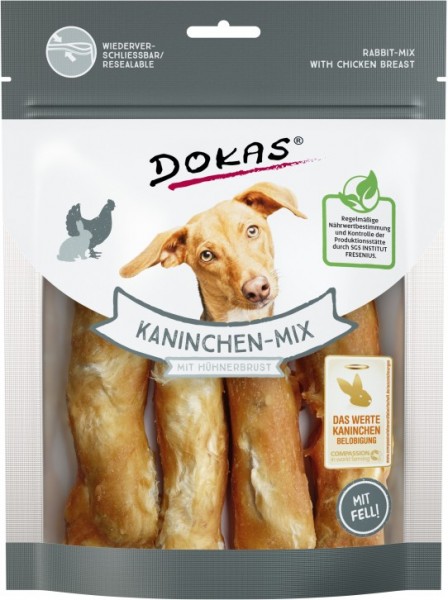 Dokas Hunde Snack Kaninchen-Mix mit Hühnerbrust 120g