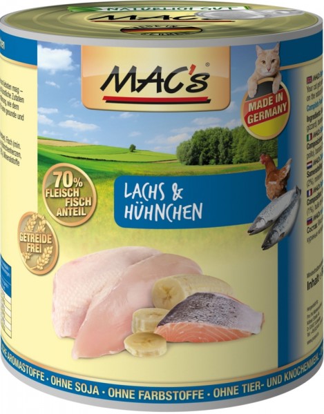 MACs Cat Lachs & Hühnchen - 800g Dose