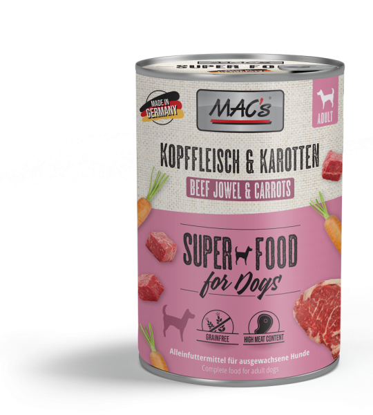 MACs DOG - Kopffleisch & Karotten 400g