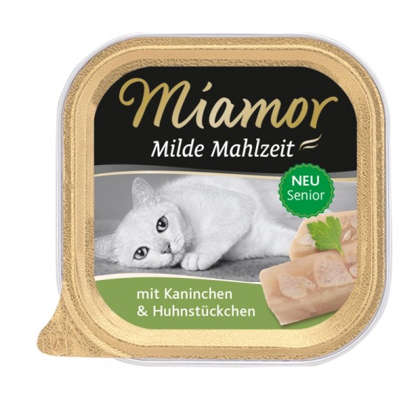 Miamor Milde Mahlzeit Senior Kaninchen & Huhnstückchen 100g