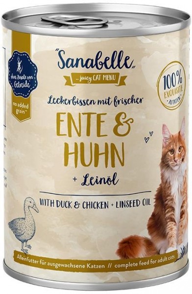 Sanabelle Nassfutter mit Ente & Huhn 400 g